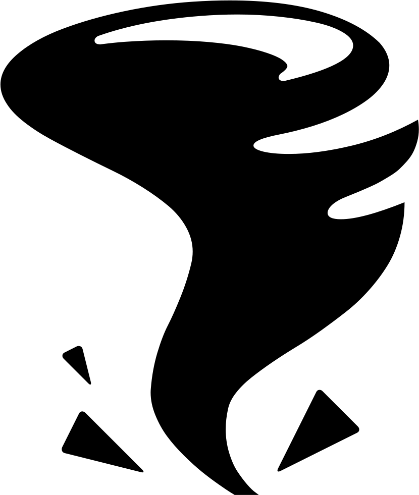 Tornado Icon Silhouette PNG Image