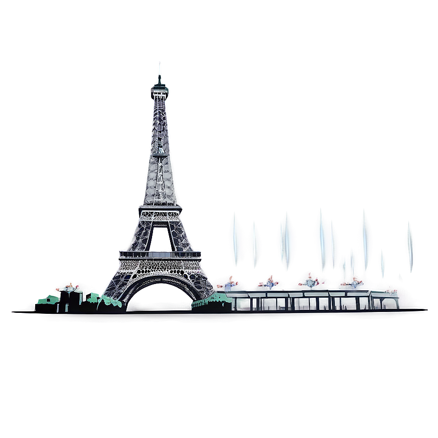 Torre Eiffel Street Perspective Png 20 PNG Image