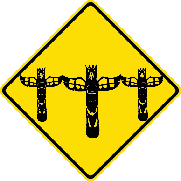 Totem Pole Traffic Sign PNG Image