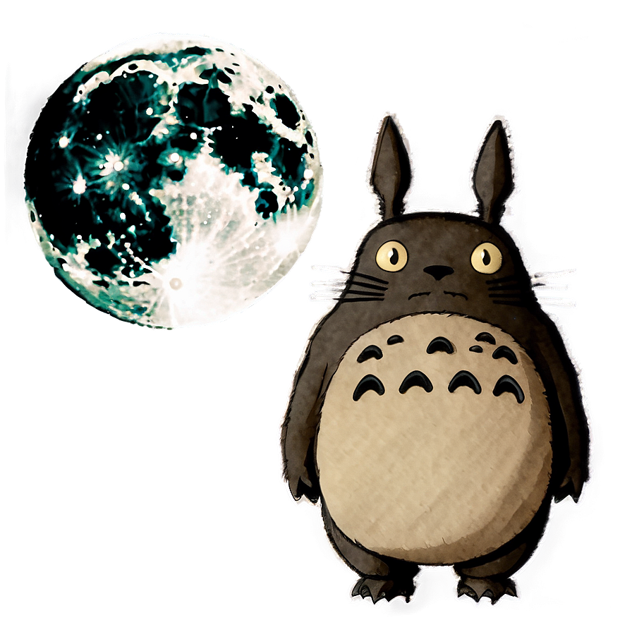 Totoro And Moon Png 05062024 PNG Image