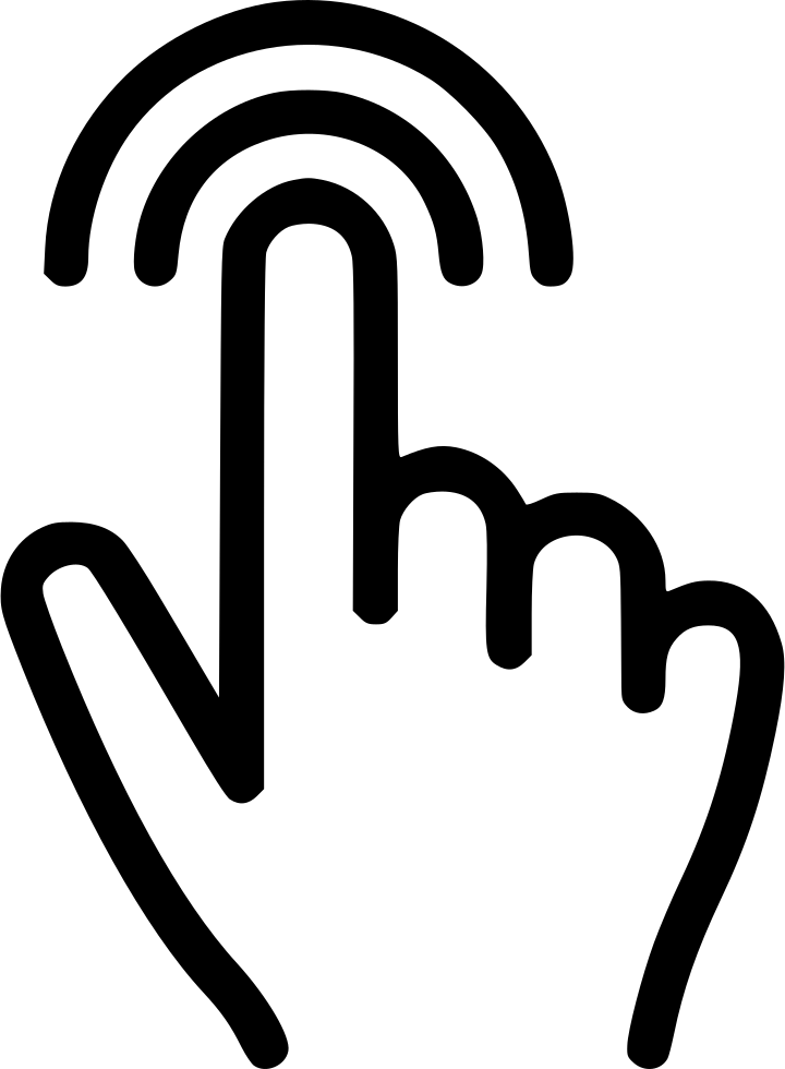 Touchscreen Hand Gesture Icon PNG Image