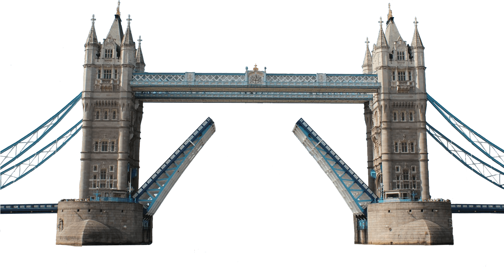 Tower Bridge London Raised Bascules PNG Image