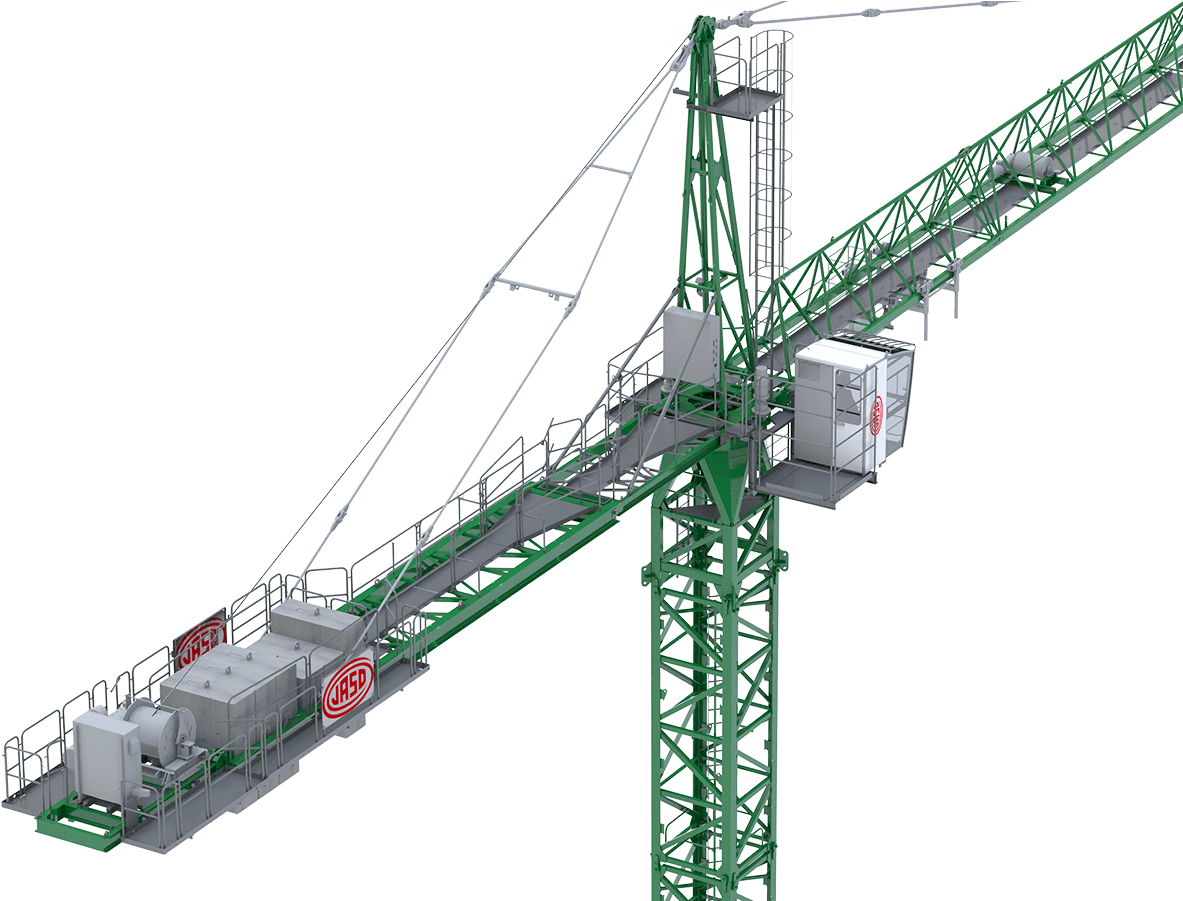 Tower Crane Components Isolated PNG Image