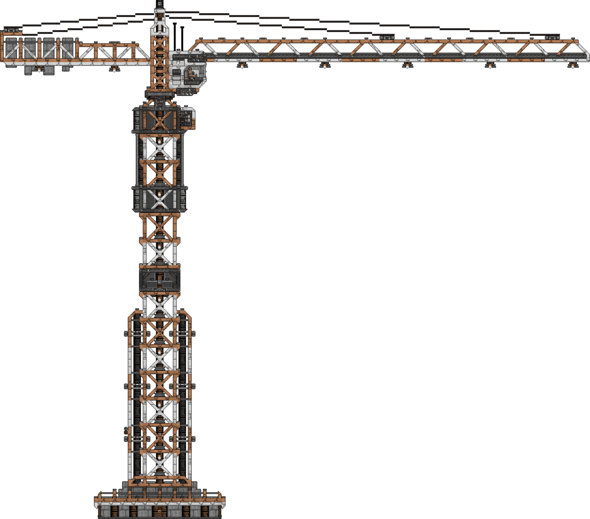 Tower Crane Construction Site PNG Image