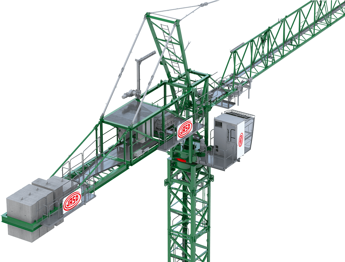 Tower Crane Isolatedon Gray Background PNG Image