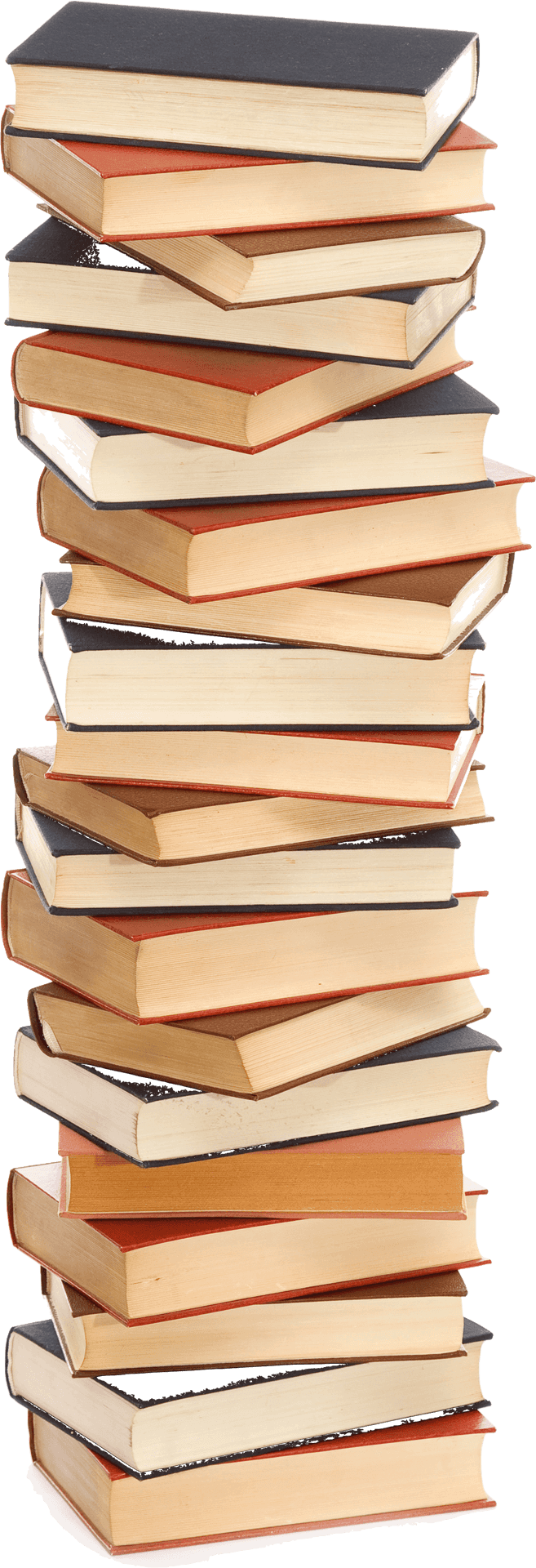 Towering Stackof Books PNG Image