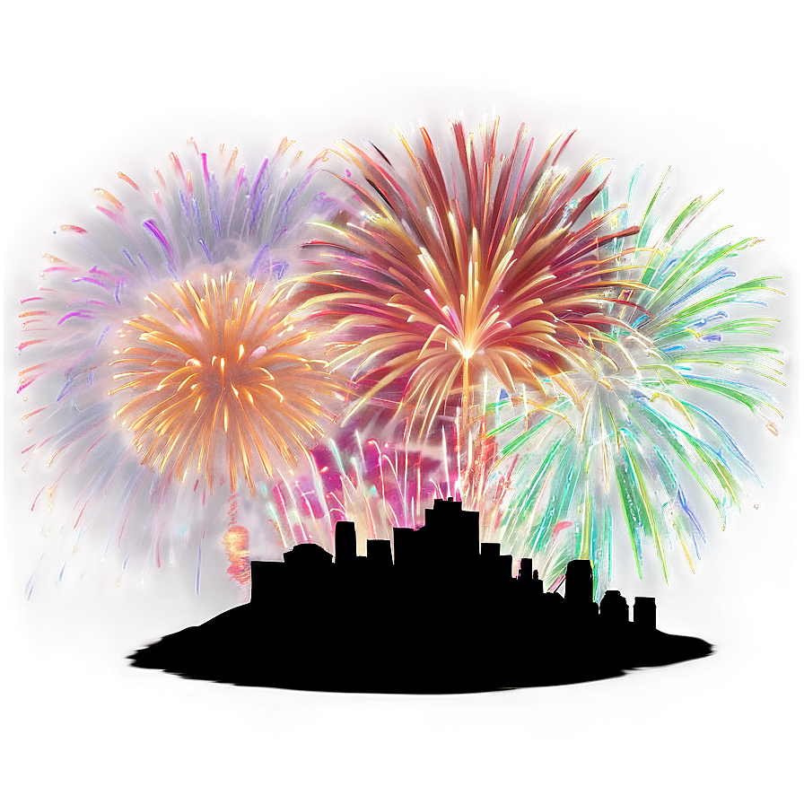 Town Fireworks Display Png 10 PNG Image