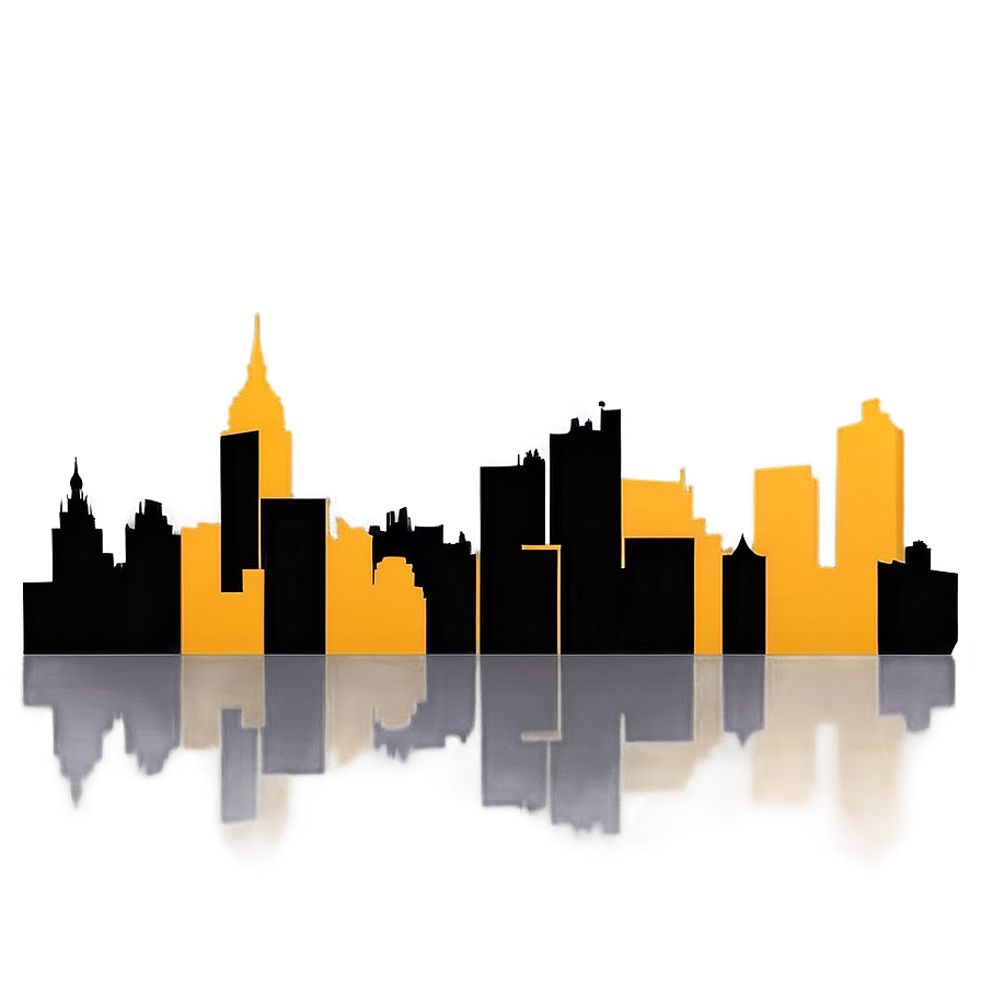 Town Skyline Silhouette Png 06252024 PNG Image