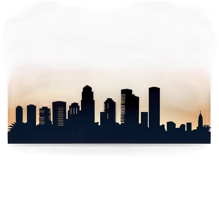 Town Skyline Silhouette Png Dpc PNG Image