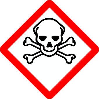 Toxic Hazard Sign Graphic PNG Image