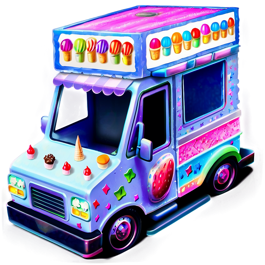 Toy Ice Cream Truck Car Png Fwj PNG Image