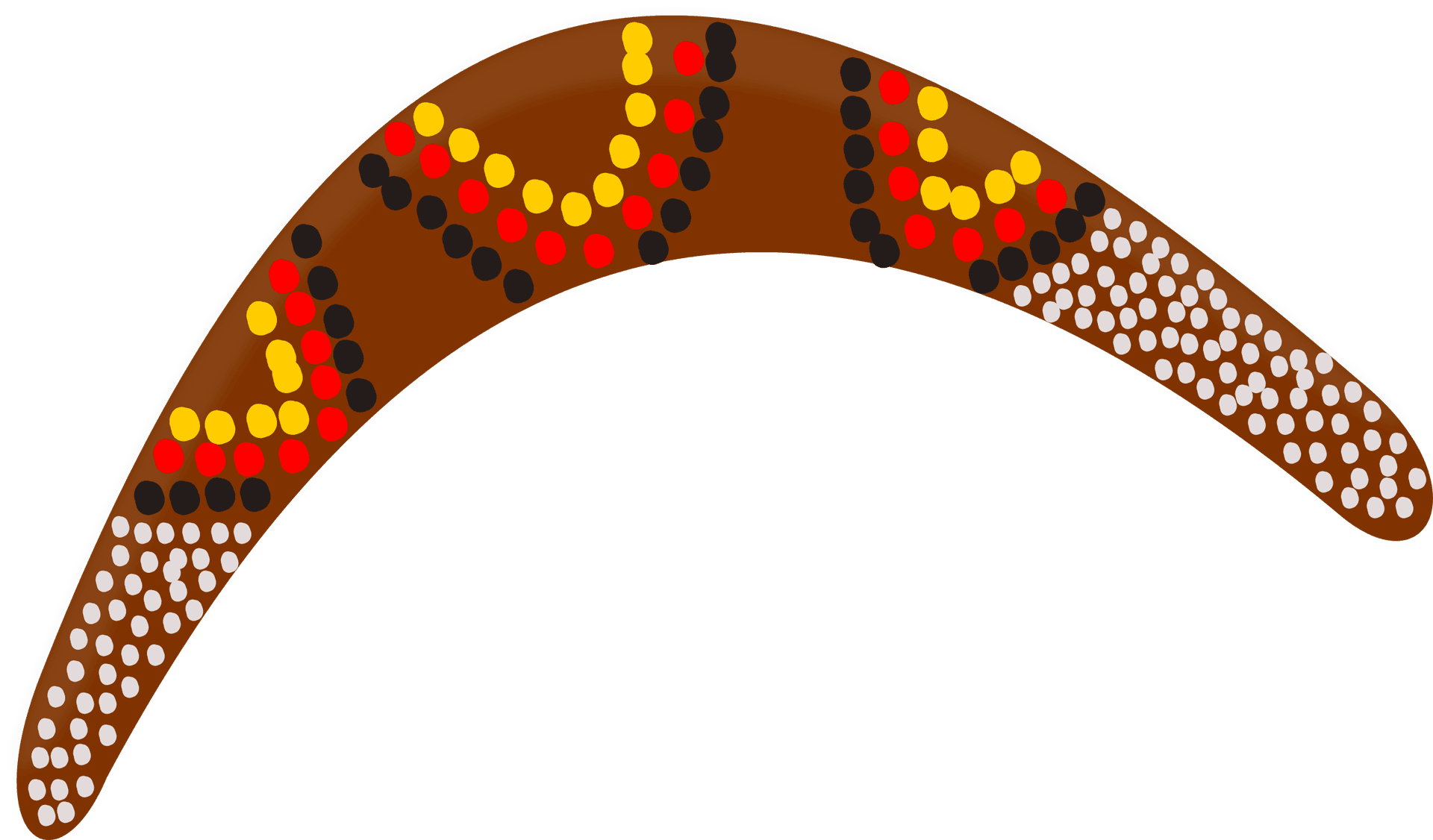 Traditional Aboriginal Boomerang Design PNG Image