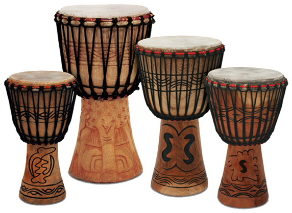 Traditional African Djembe Drums PNG Image