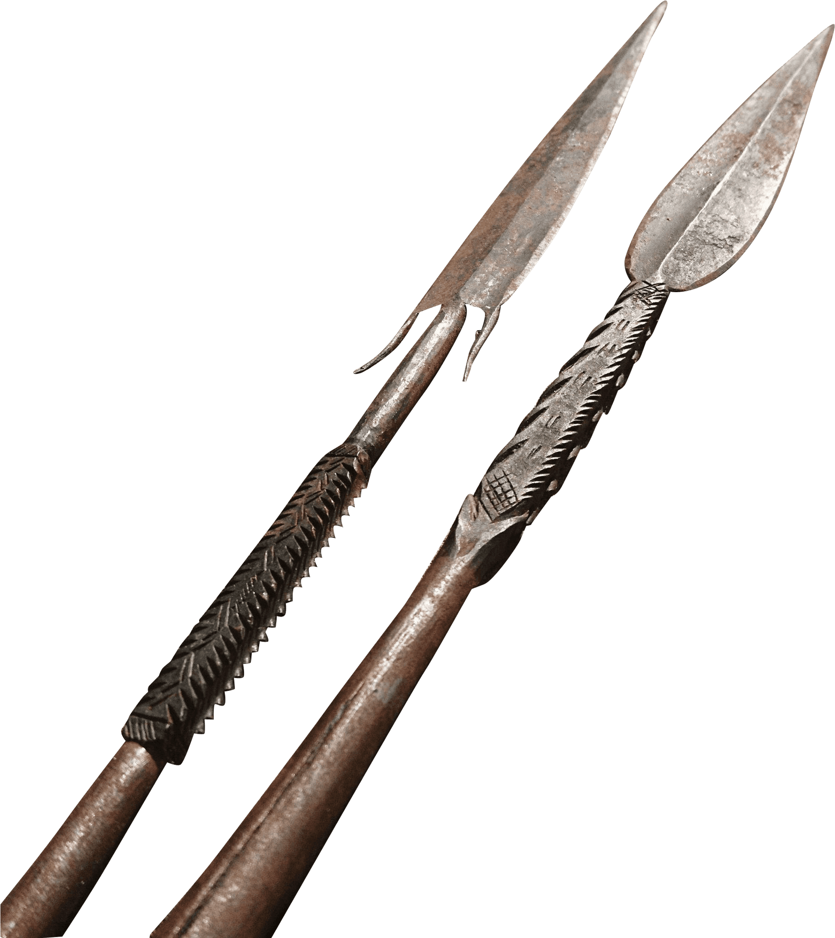 Traditional African Spears PNG Image