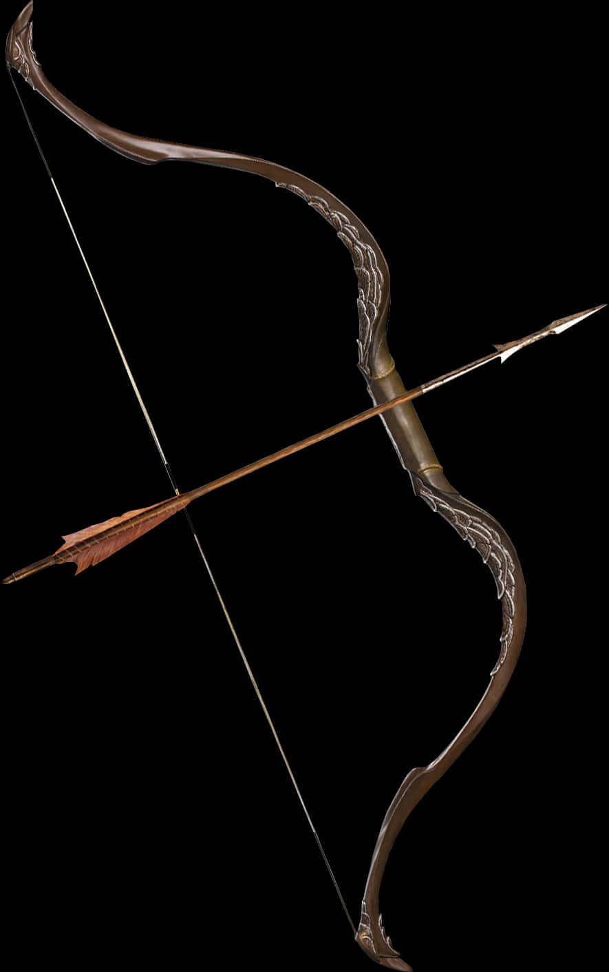 Traditional Archery Bowand Arrow PNG Image