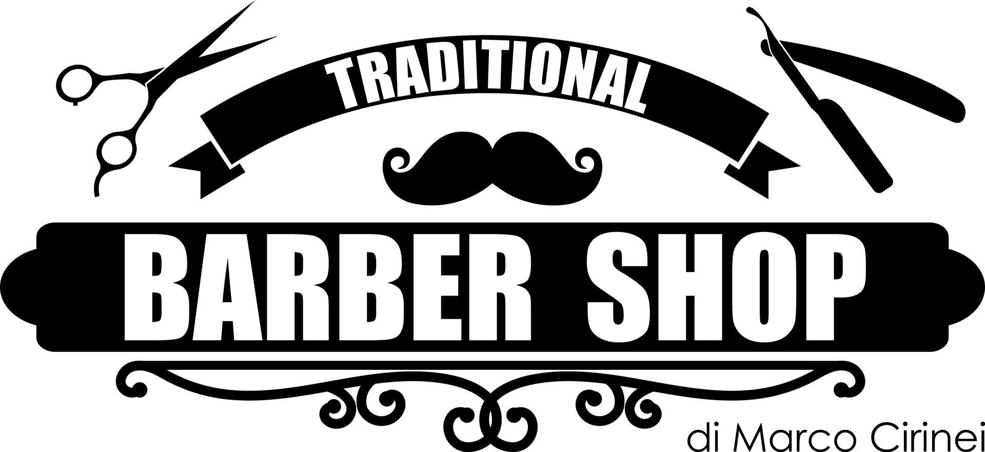 Traditional Barber Shop Logo PNG Image