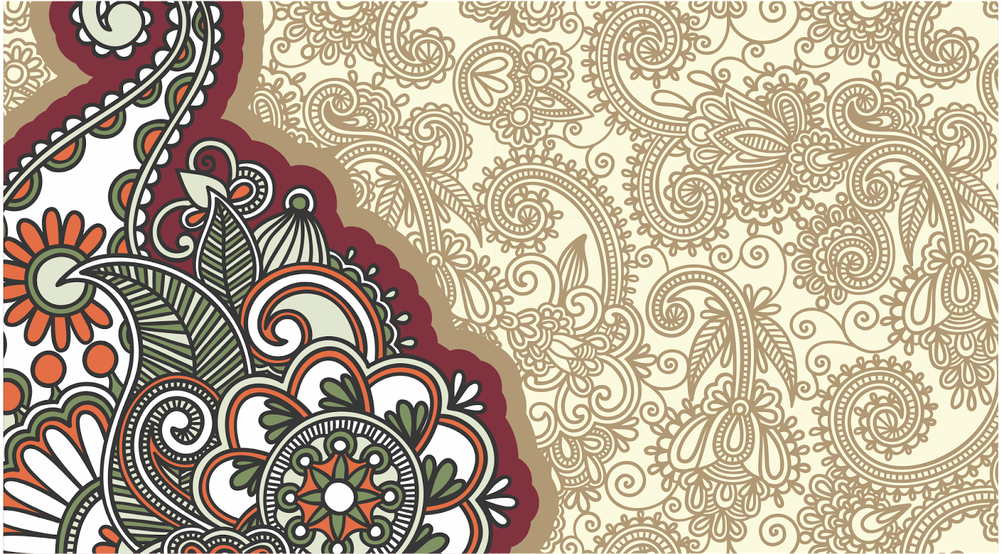 Traditional Batik Pattern Design PNG Image