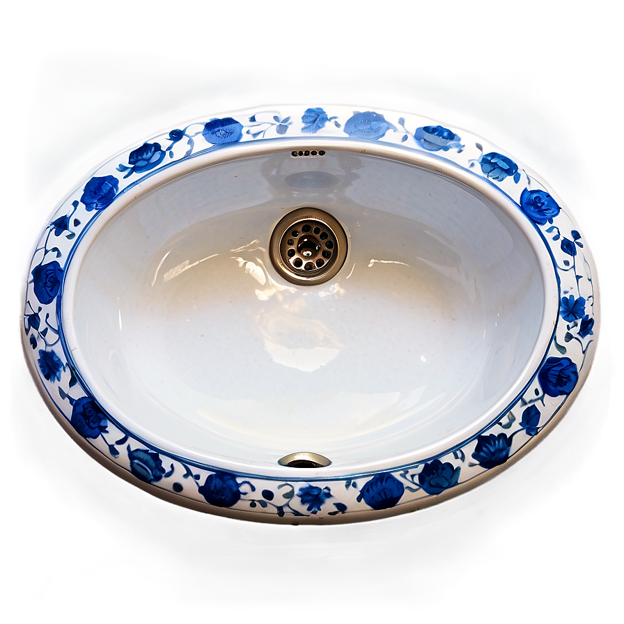 Traditional Blue And White Sink Png 89 PNG Image