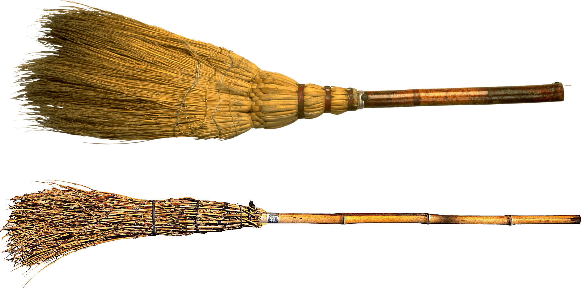 Traditional Brooms Comparison PNG Image