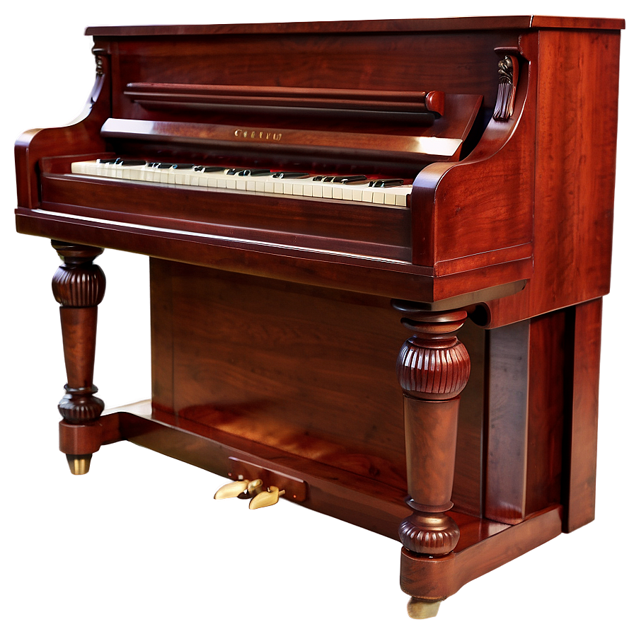 Traditional Brown Upright Piano Png 06272024 PNG Image