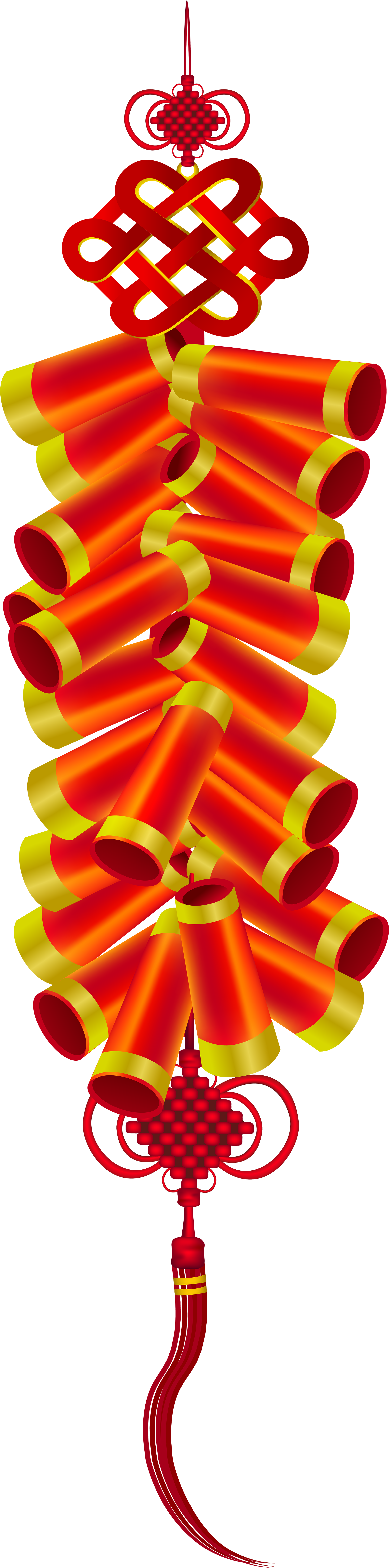 Traditional Chinese Firecracker Decoration PNG Image