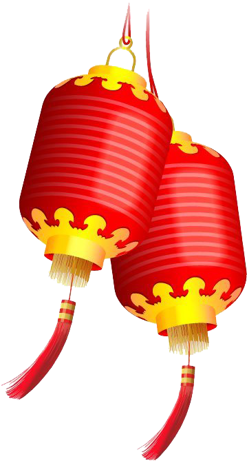 Traditional Chinese New Year Lanterns PNG Image