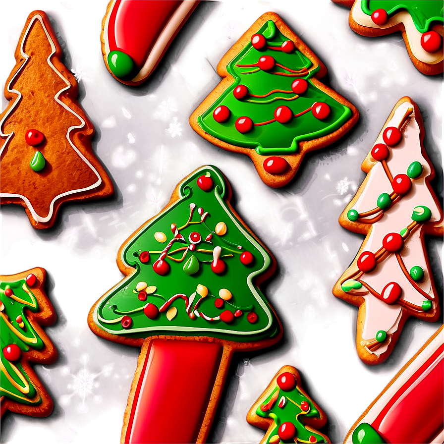 Traditional Christmas Cookie Designs Png Xed PNG Image