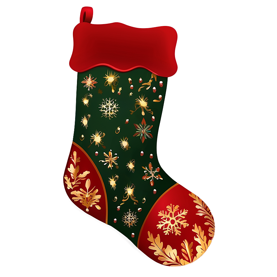 Traditional Christmas Stocking Png Tbi PNG Image