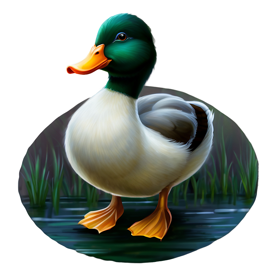 Traditional Duck Painting Png Iju44 PNG Image