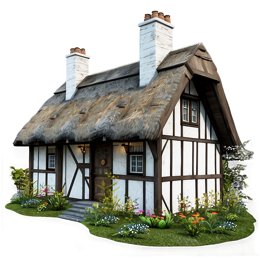 Traditional English Cottage Png 06202024 PNG Image