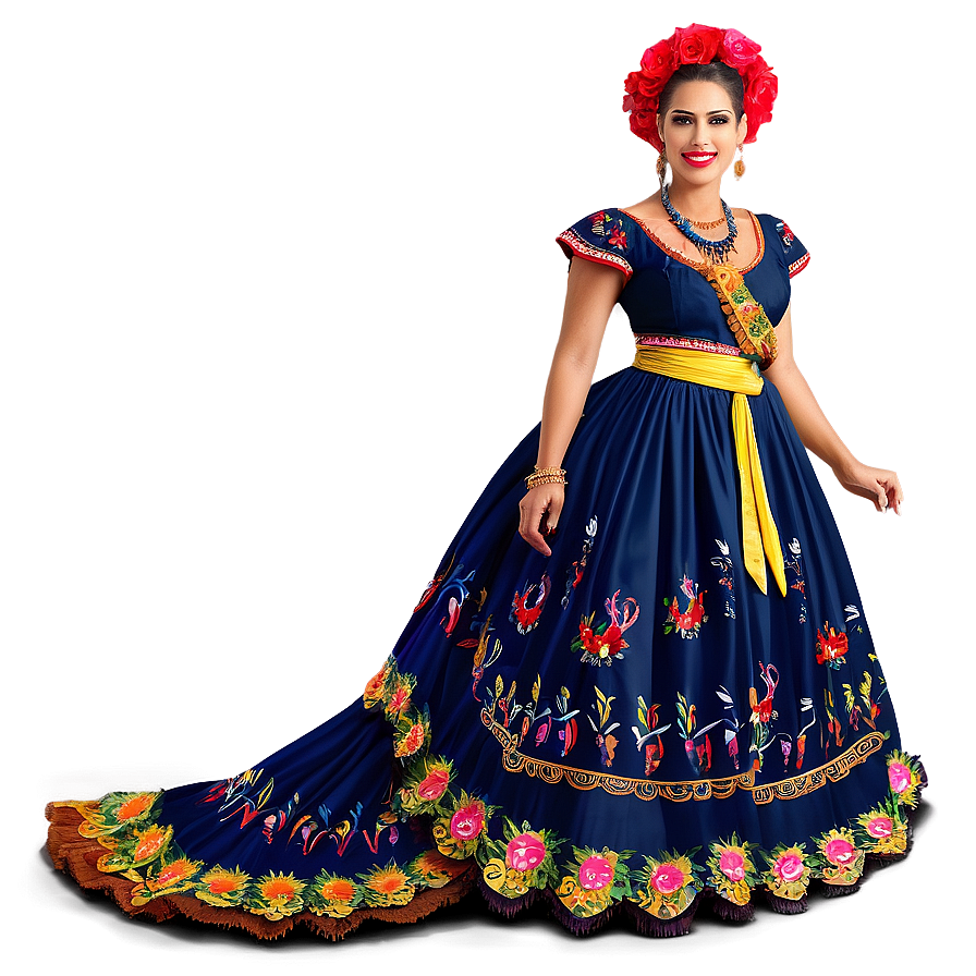 Traditional Fiesta Dress Png Tdh PNG Image