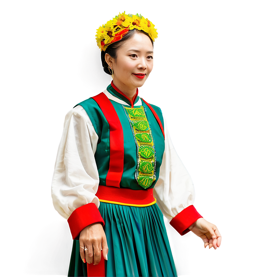 Traditional Folk Costume Portrait Png Ltx3 PNG Image