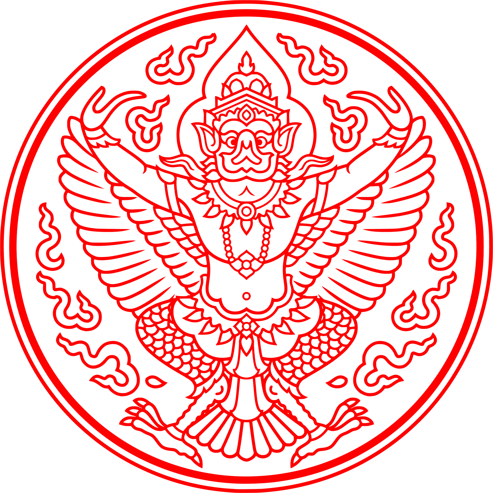 Traditional Garuda Emblem Redon Blue PNG Image