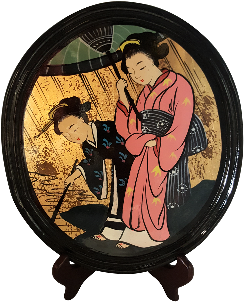 Traditional Geisha Artwork PNG Image