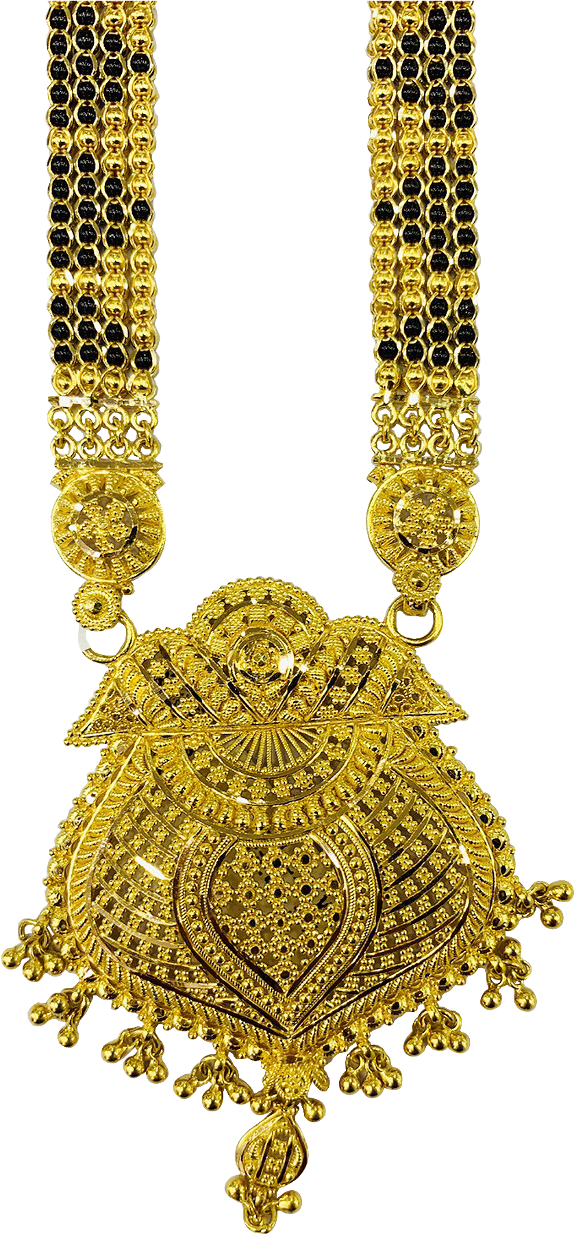 Traditional Gold Mangalsutra Design PNG Image