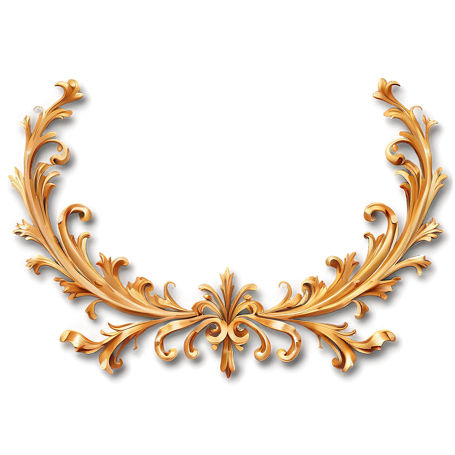 Traditional Gold Scrollwork Png Yvb87 PNG Image