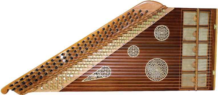 Traditional Hammered Dulcimer Instrument PNG Image