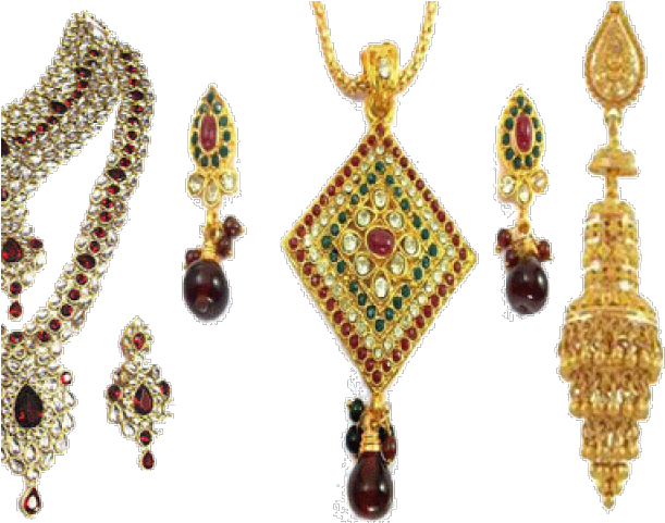 Traditional Indian Jewelry Set PNG Image