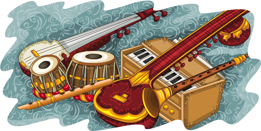 Traditional_ Indian_ Musical_ Instruments_ Collection PNG Image