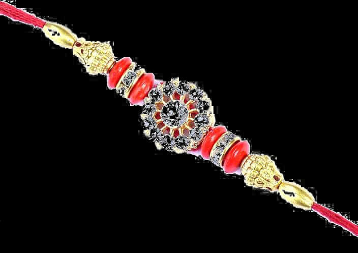 Traditional Indian Rakhi Design PNG Image