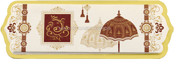 Traditional Indian Wedding Card Design PNG Image