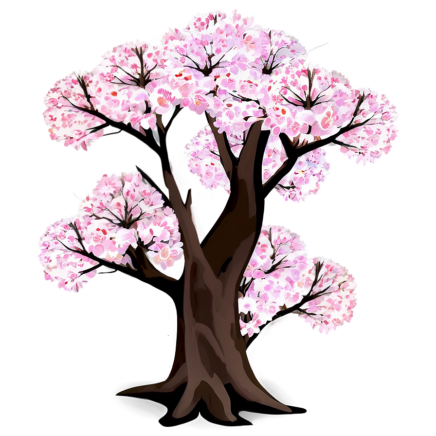 Traditional Japanese Sakura Tree Png Meg PNG Image