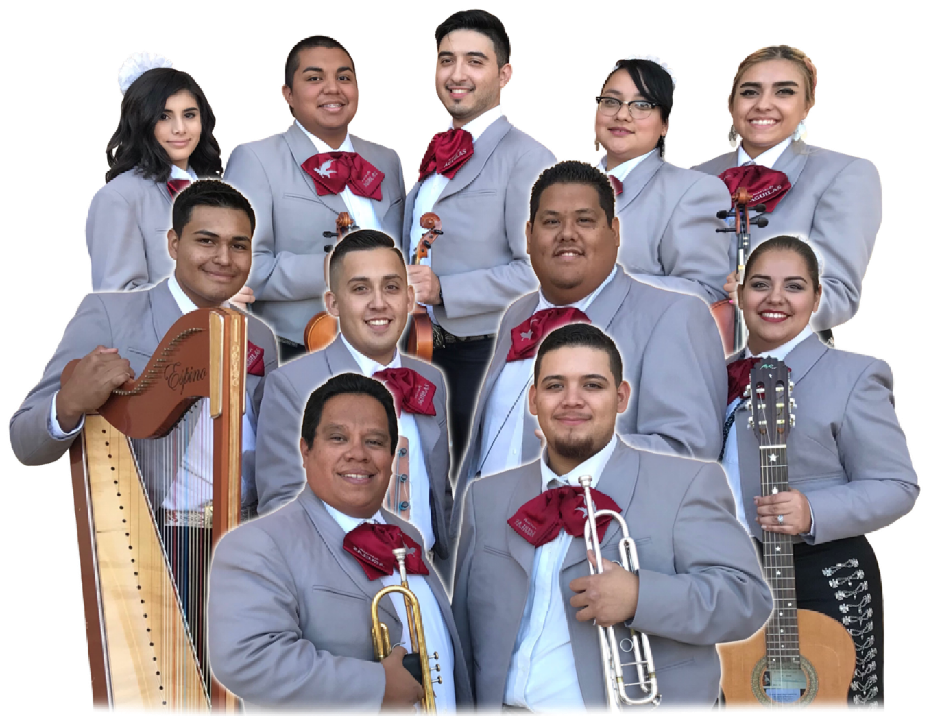 Traditional Mariachi Group Portrait PNG Image