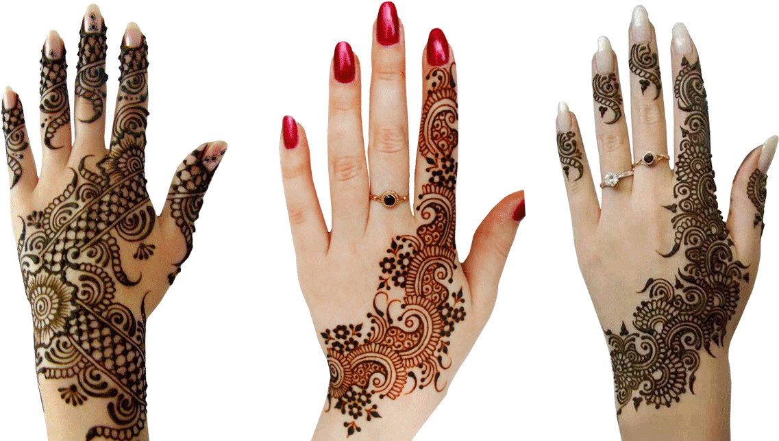 Traditional Mehndi Designson Hands PNG Image