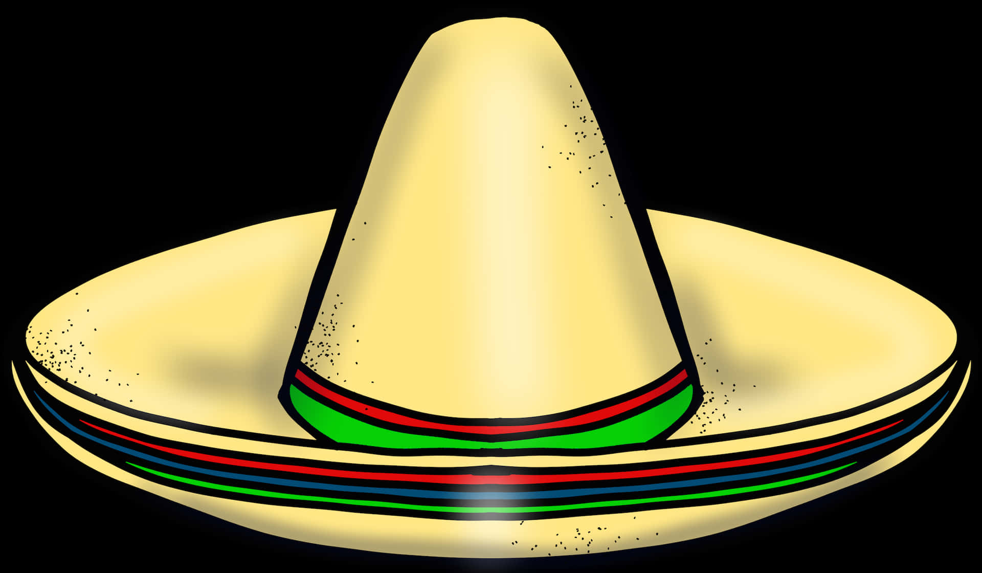 Traditional Mexican Sombrero Hat PNG Image