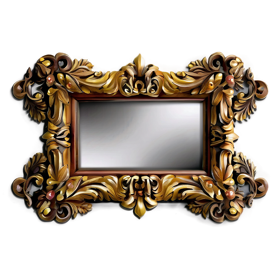 Traditional Mirror Frame Png Gdr PNG Image