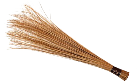 Traditional Natural Broom Isolated PNG Image