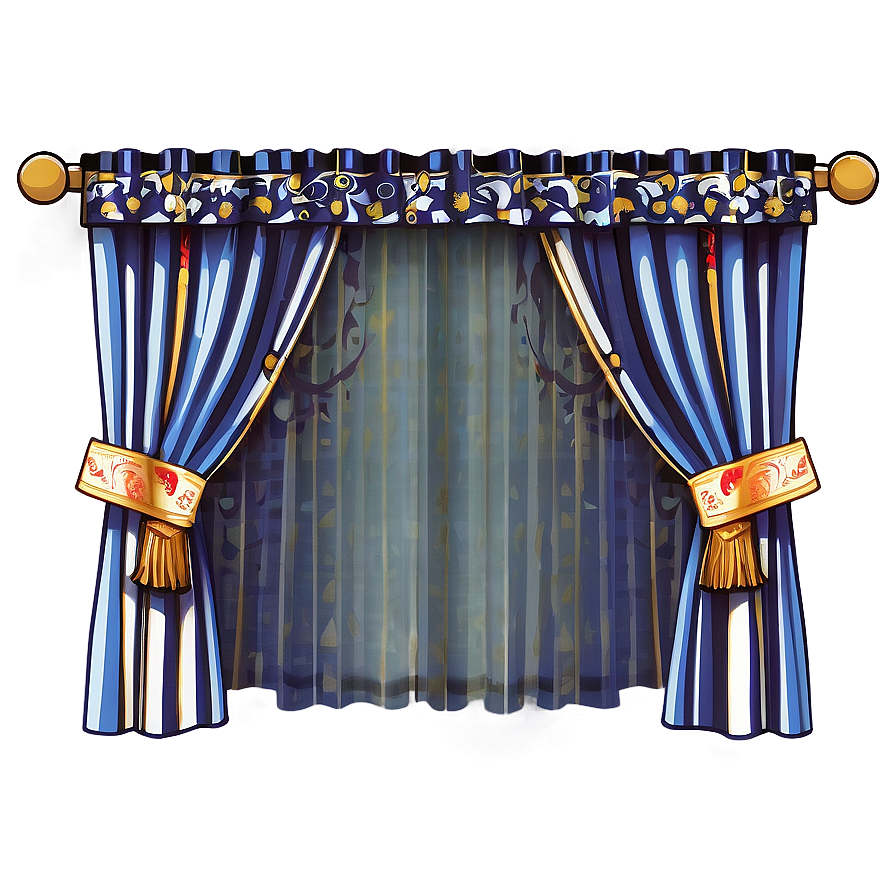 Traditional Patterned Curtain Png 61 PNG Image