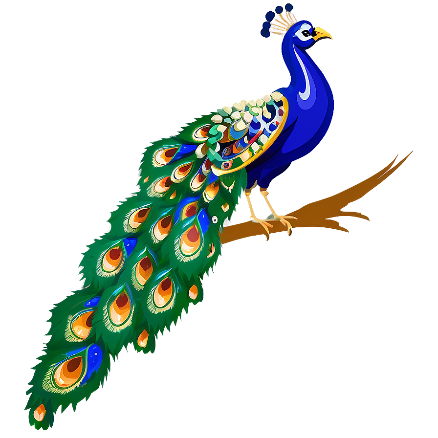 Traditional Peacock Motif Png Ehu PNG Image