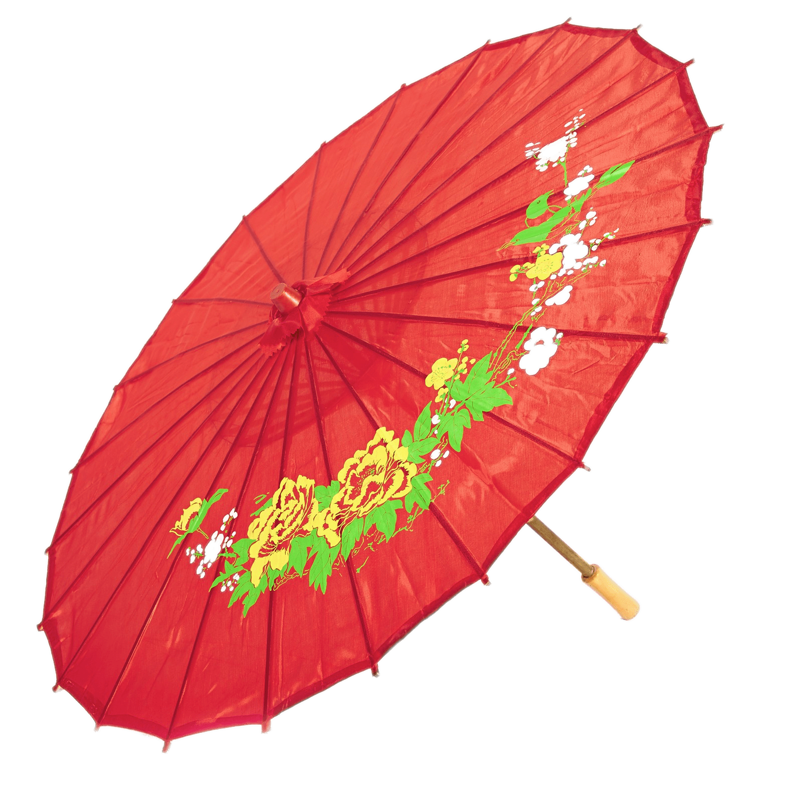 Traditional Red Chinese Umbrella PNG Image